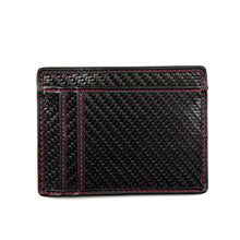 Load image into Gallery viewer, Cove 8 Carbon Fibre Card Holder Red Wallet
