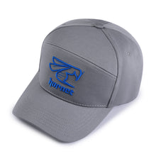 Load image into Gallery viewer, Hornet 5 Panel Cap in Grey with Blue Logo
