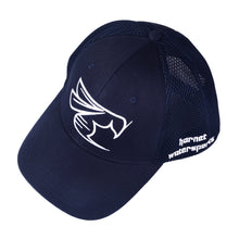 Load image into Gallery viewer, Hornet Mesh Back Cap in Navy Blue with White Logo
