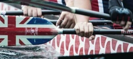 Union Jack Hornet STING Dragon Boat Paddle IDBF Approved Available in Fixed or Adjustable Length with Design on Both Sides