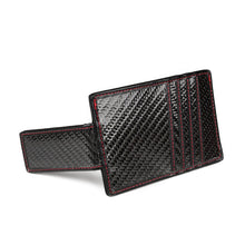 Load image into Gallery viewer, Cove 8 Carbon Fibre Money Clip Red Wallet

