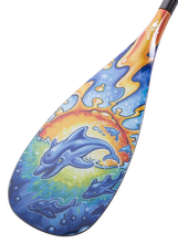 Load image into Gallery viewer, Dolphin B6 Kids SUP Paddle Rubber Edge SUP Paddle Design by Drew Brophy- 84 Square Inch Blade - Hornet Watersports
